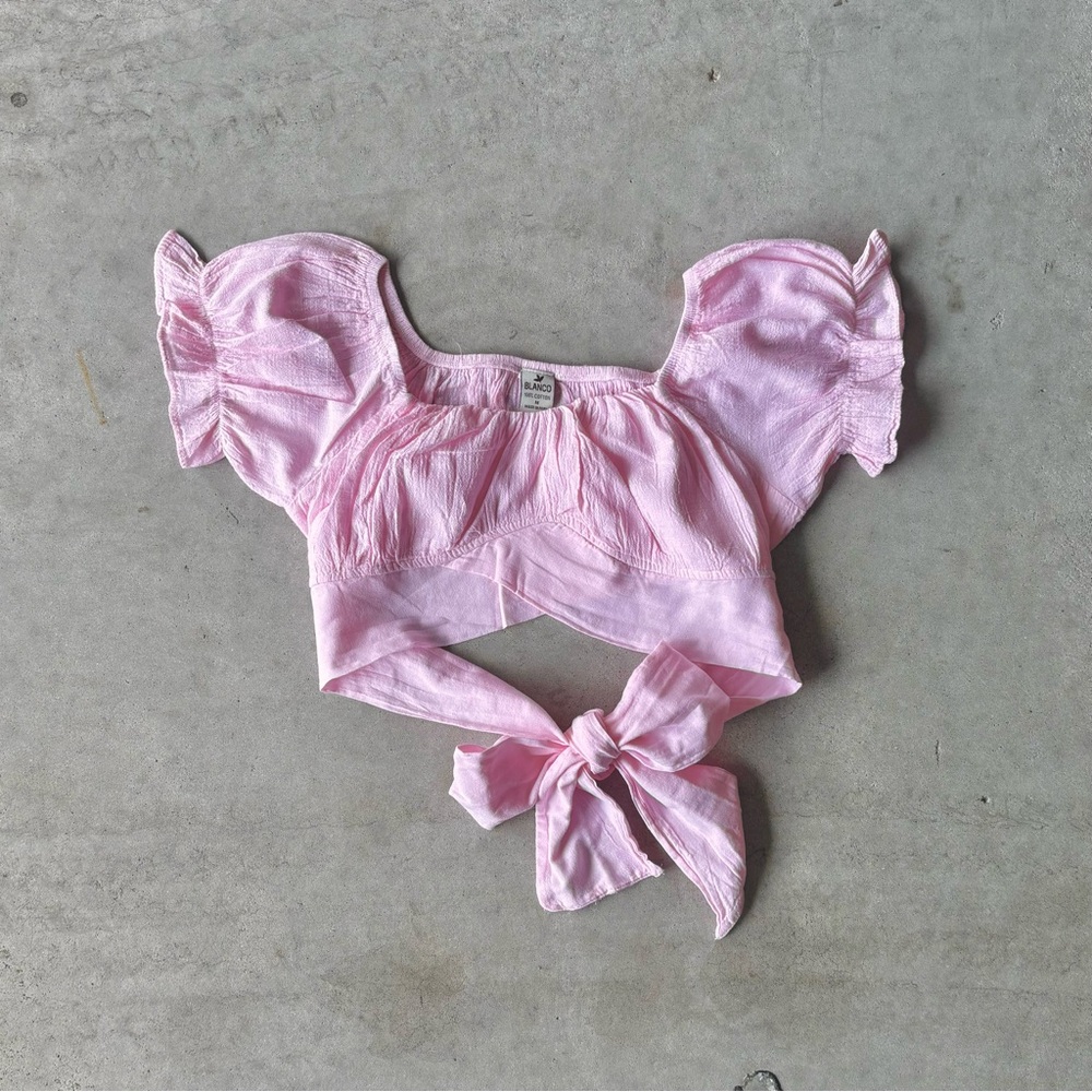 BLANCO pink halter top